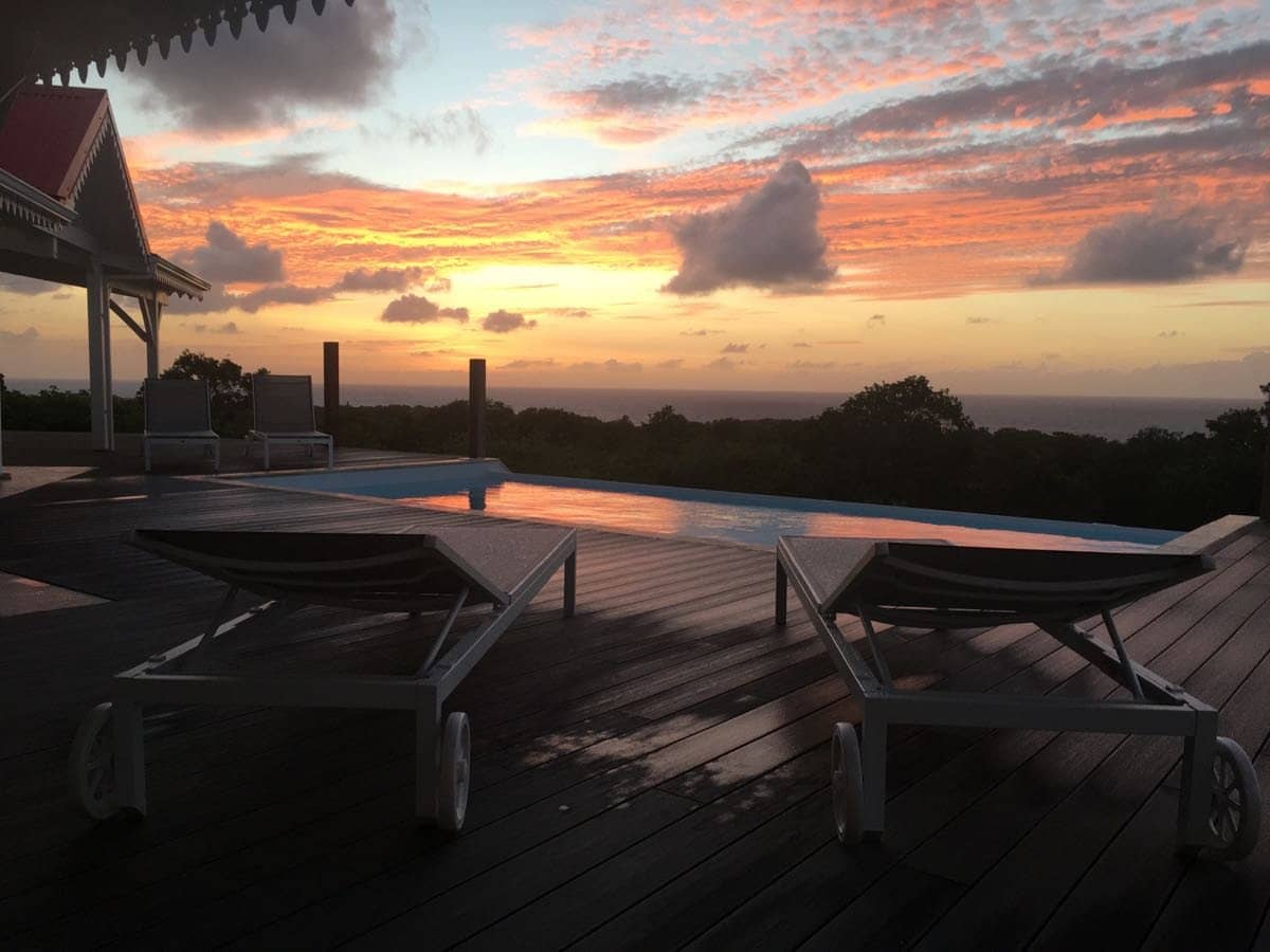 The pool at sunset