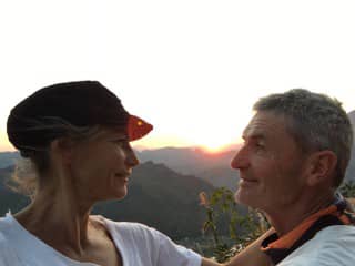 Marie and Sylvain, the villa’s owners
